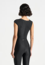 Bodysuit with Hardware Detail - Black