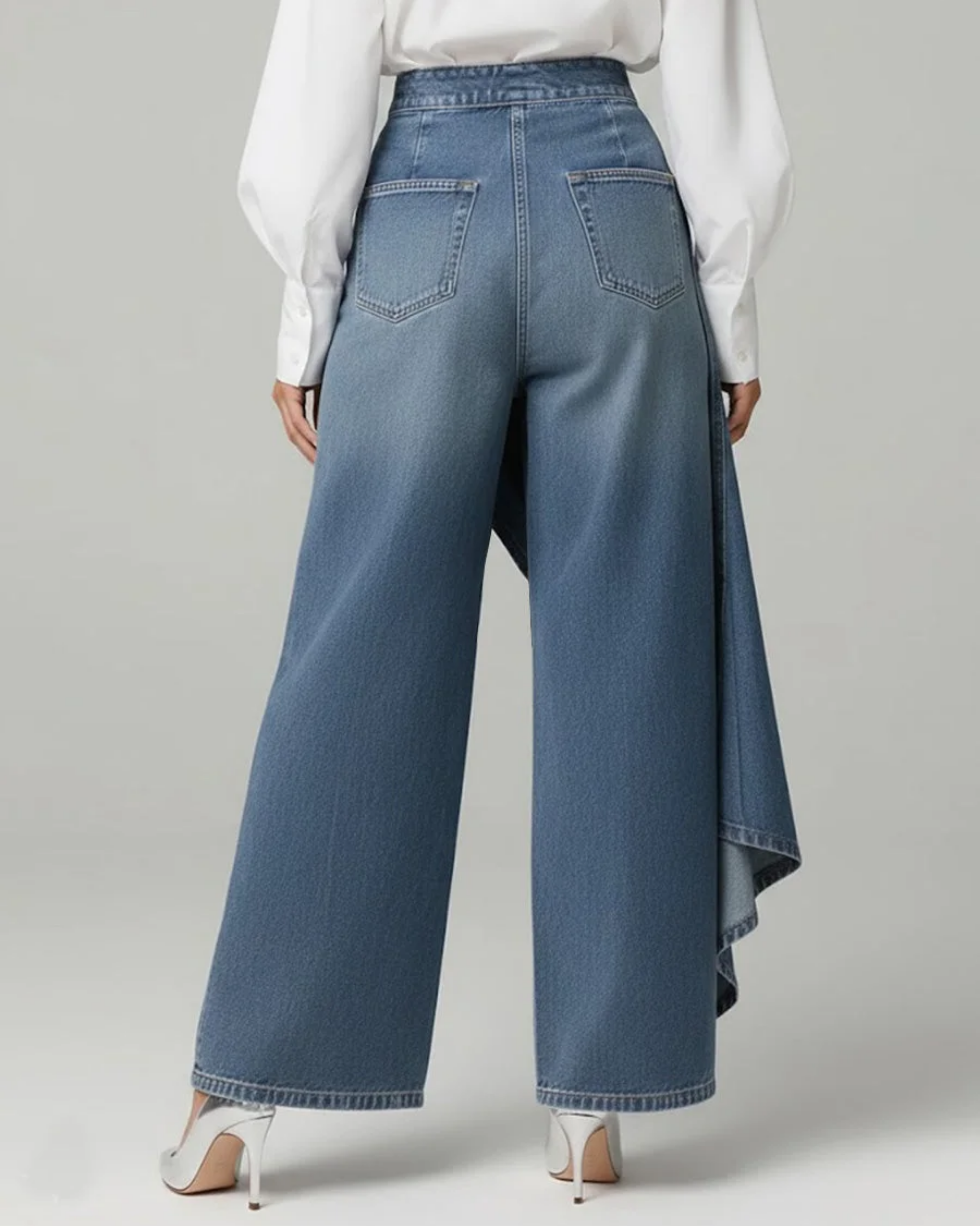 Abigail - Slim Fit Denim Wrap Jeans