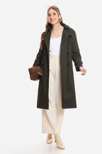 Ness|100% Cotton Belted Heritage Long Trench Coat