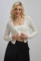 India|100% Cotton Knitted Front-Open Cardigan