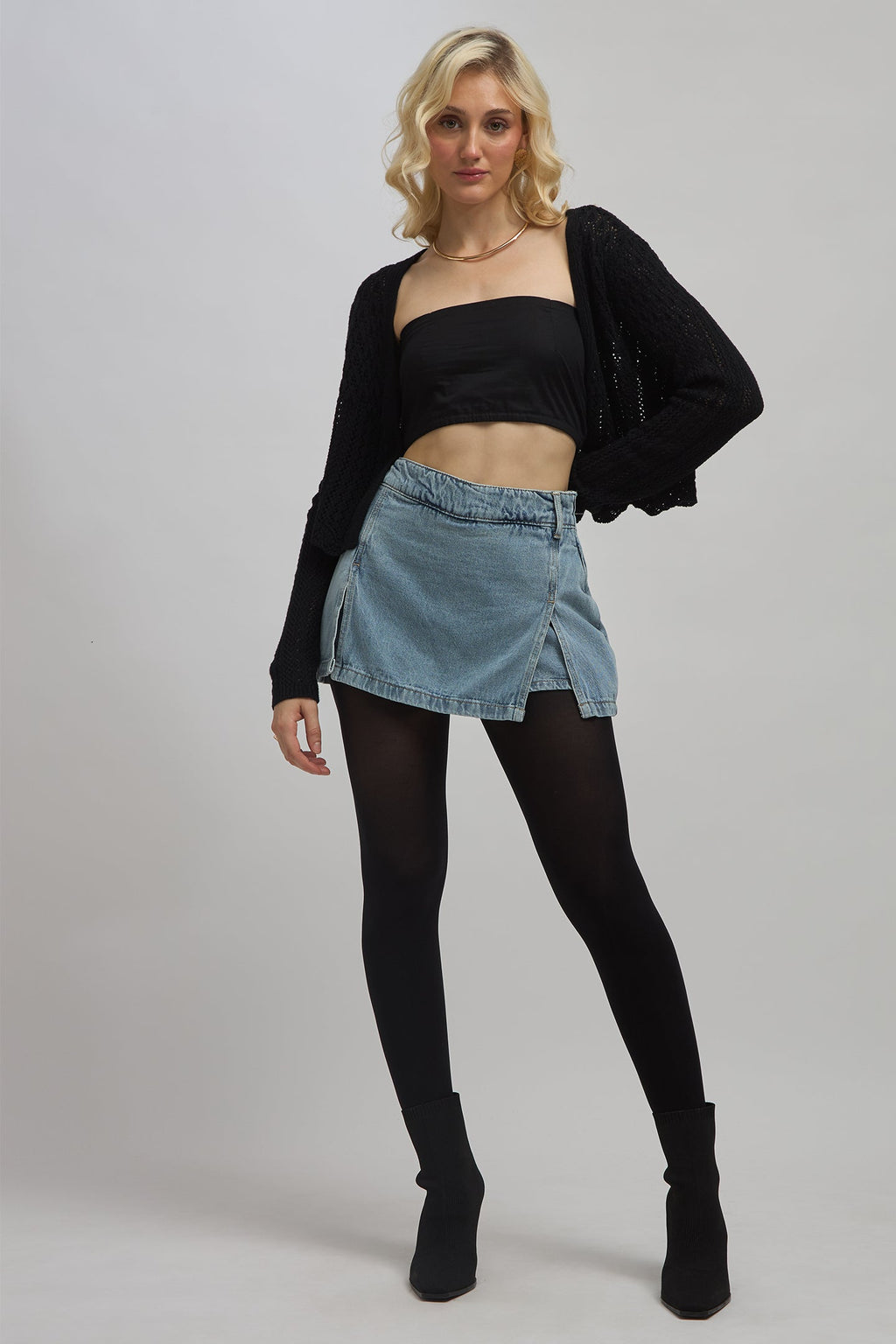 Alabama|100% Cotton Knitted Front-Open Cardigan
