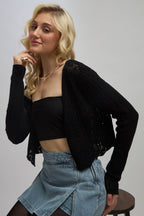 Alabama|100% Cotton Knitted Front-Open Cardigan