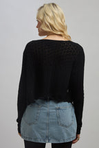 Alabama|100% Cotton Knitted Front-Open Cardigan