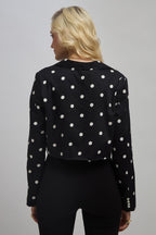 Reyna |100% Cotton Polka Crop Blazer