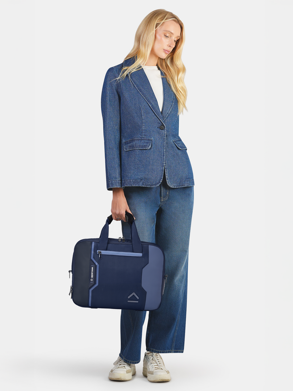 Shoni|100% Cotton Single Breasted Denim Blazer