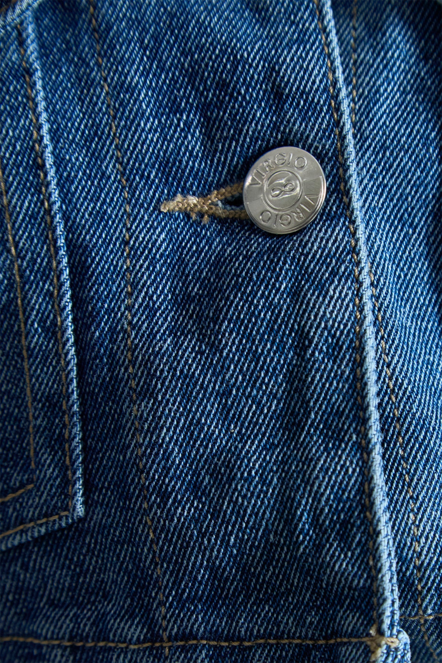 Ciel|100% Cotton Denim Patchwork Trucker Jacket