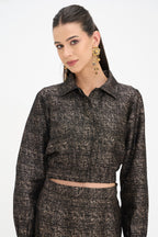 Tanu Jacket|100% Viscose Crop Bomber Jacket