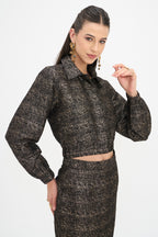 Tanu Jacket|100% Viscose Crop Bomber Jacket