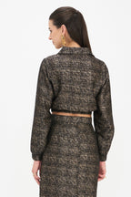 Tanu Jacket|100% Viscose Crop Bomber Jacket