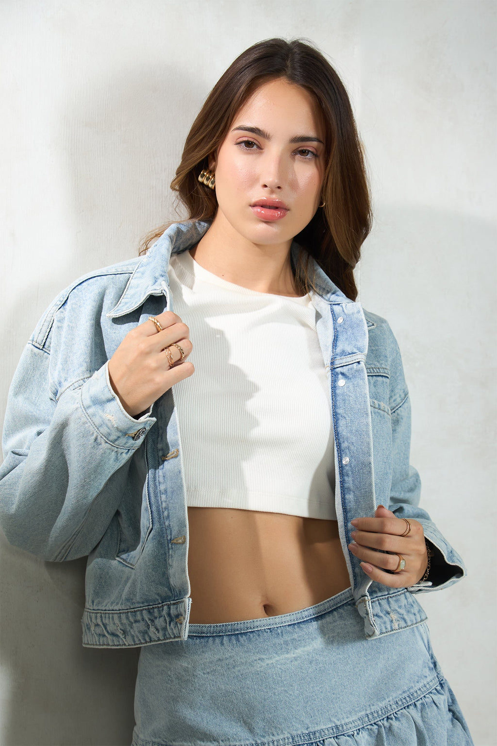 Ryder|100% Cotton Oversized Pockets Denim Jacket