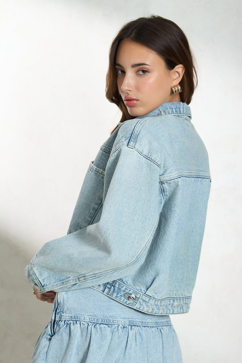Ryder|100% Cotton Oversized Pockets Denim Jacket