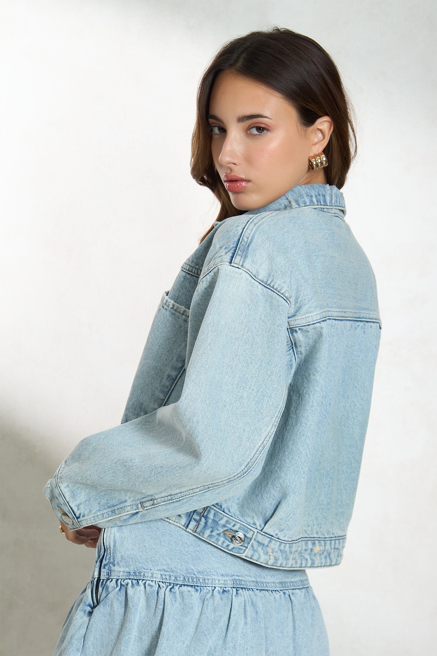 Ryder|100% Cotton Oversized Pockets Denim Jacket