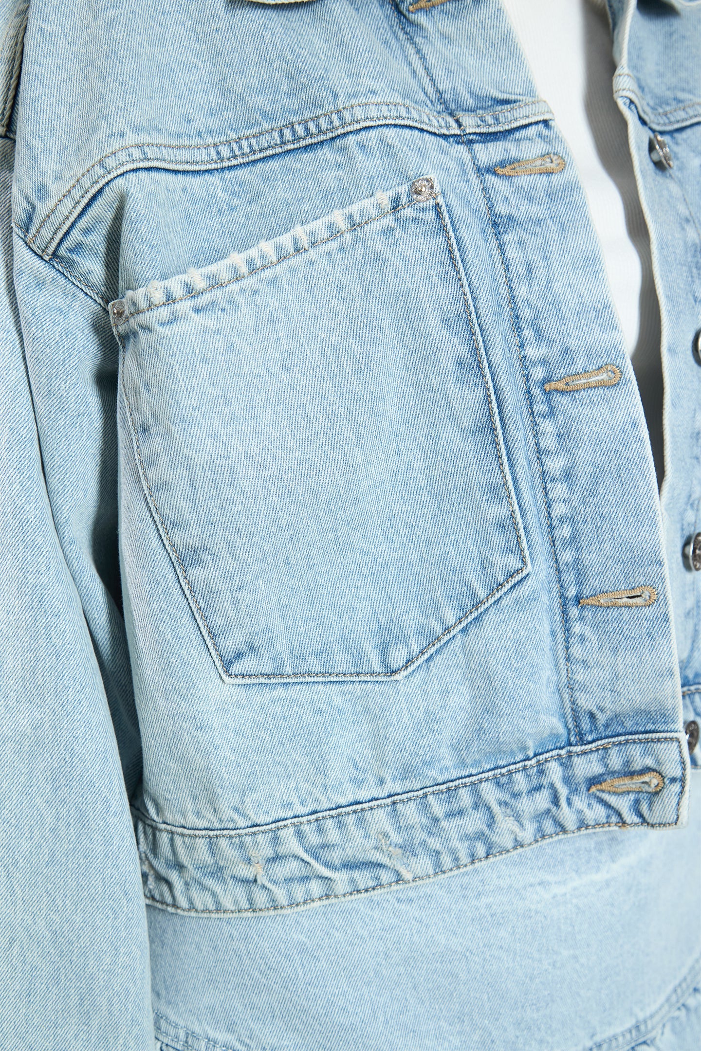 Ryder|100% Cotton Oversized Pockets Denim Jacket