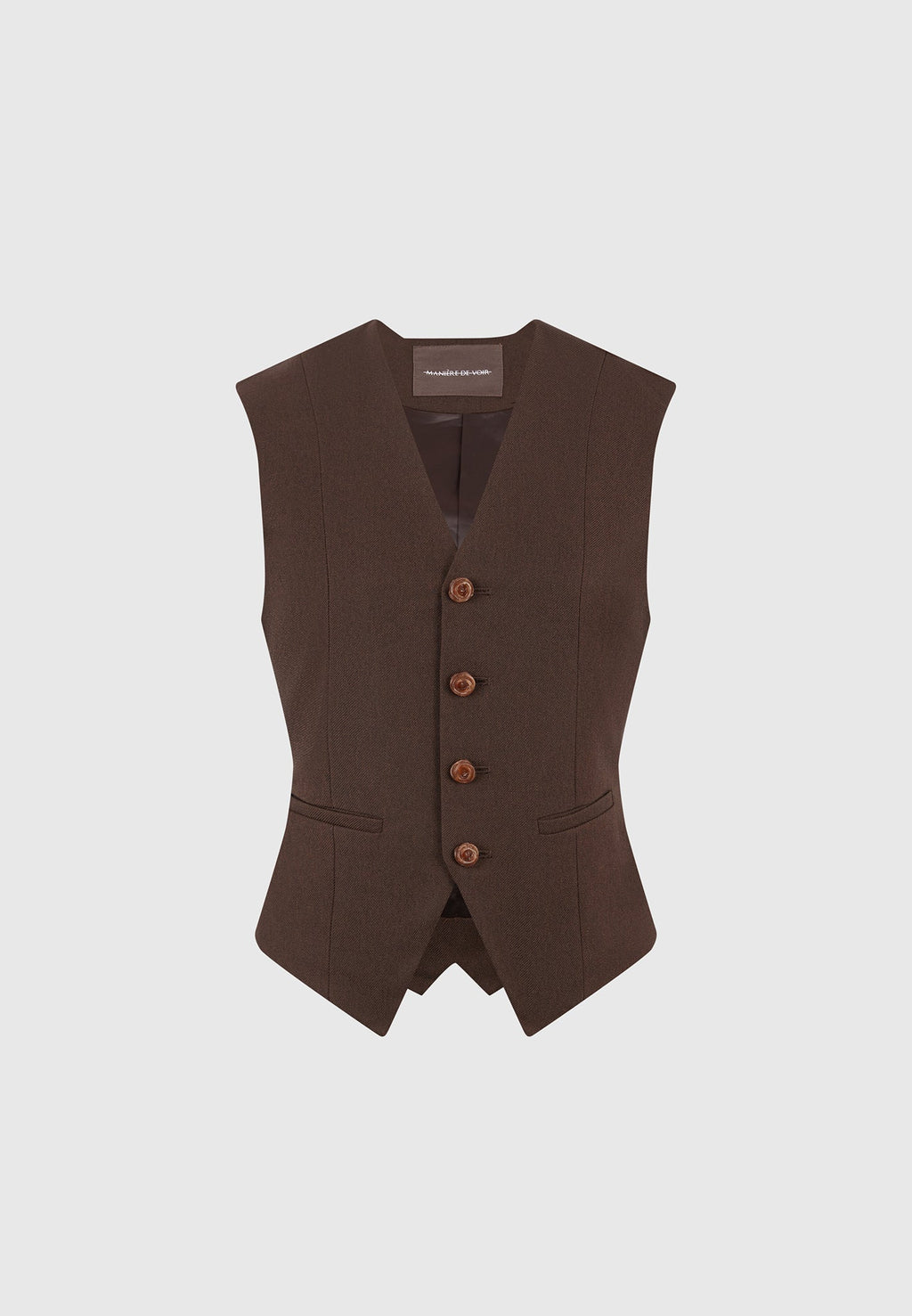 Christine - Tailored Cinch Waistcoat - Brown