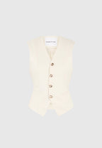 Christine - Tailored Cinch Waistcoat - Off White