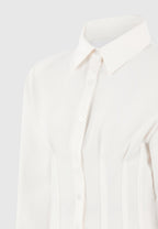 Agnes - Corset Shirt Bodysuit - Off White