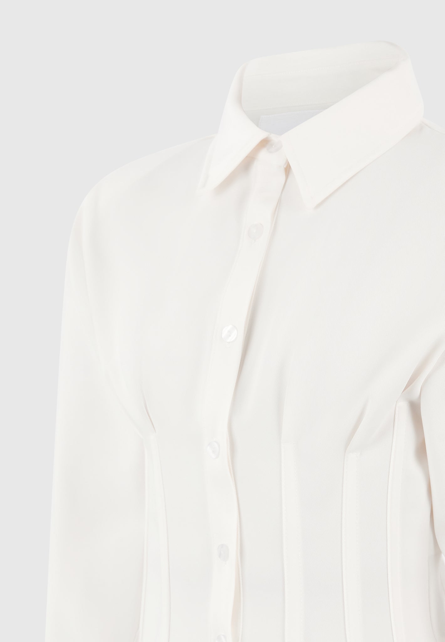 Agnes - Corset Shirt Bodysuit - Off White