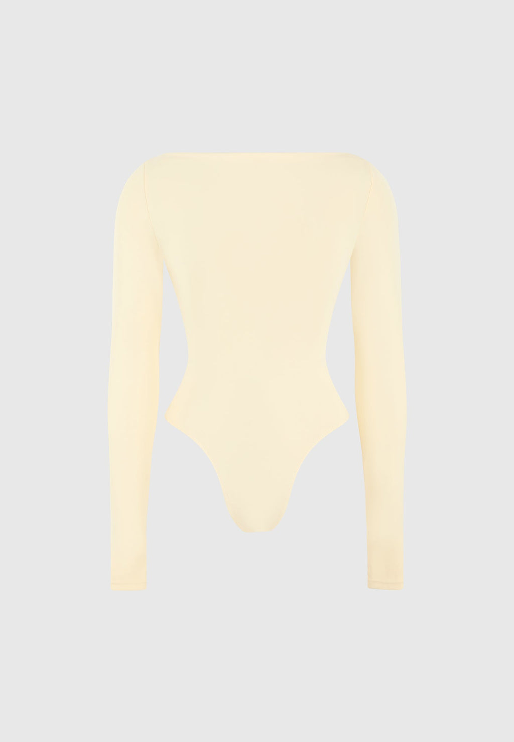 Eva - Boat Neck Bodysuit - Pale Yellow