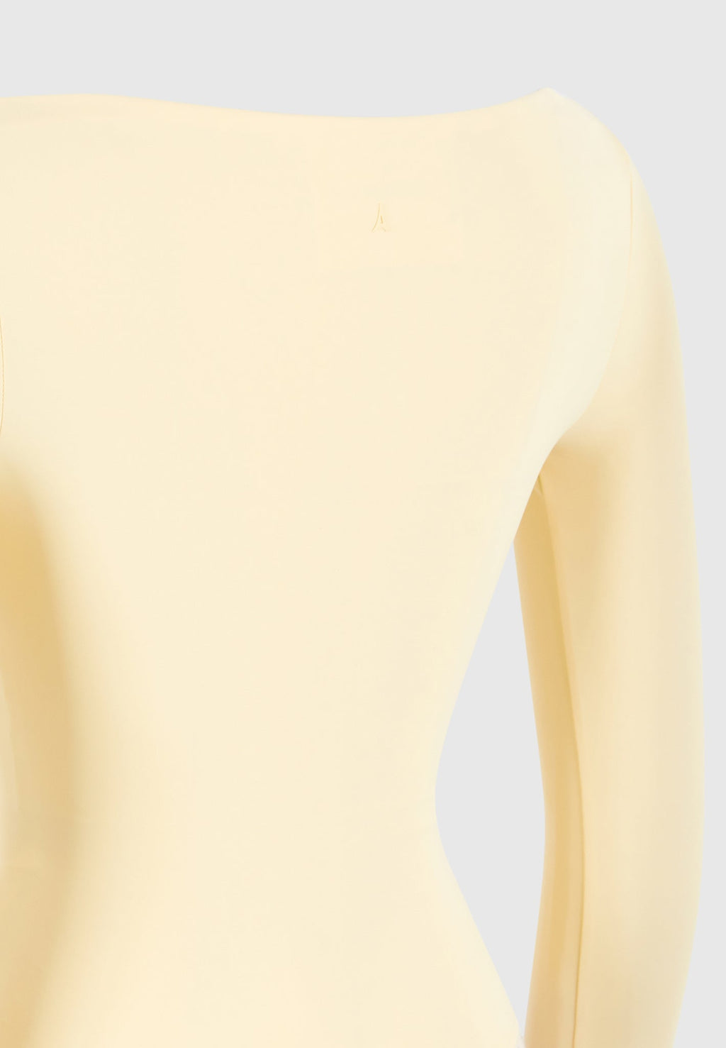 Eva - Boat Neck Bodysuit - Pale Yellow