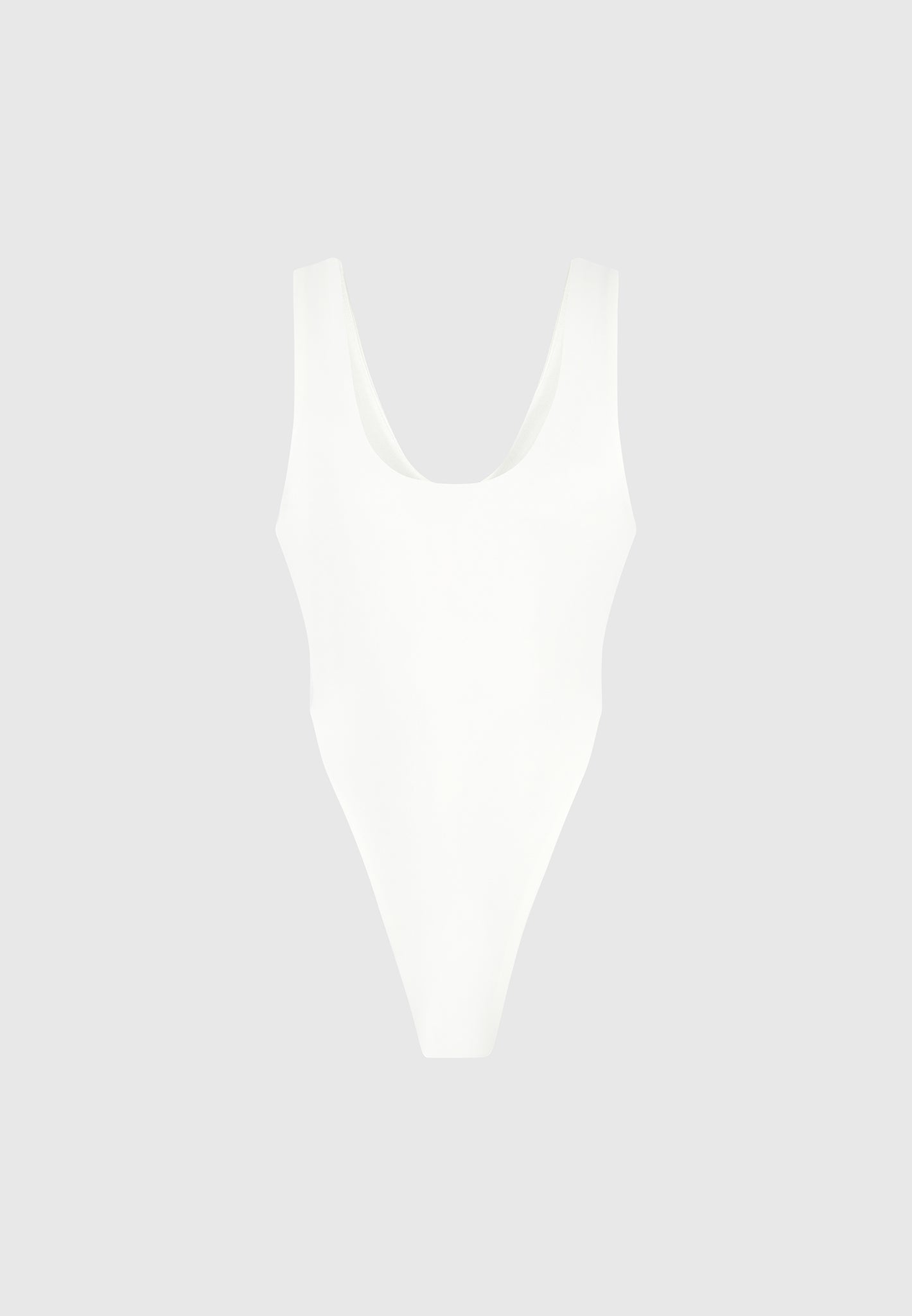 Manon - Double Layer High Leg Bodysuit - Off White
