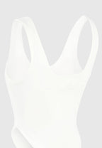 Manon - Double Layer High Leg Bodysuit - Off White