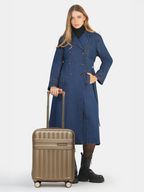 Lorna|100% Cotton Belted Denim Trench Coat