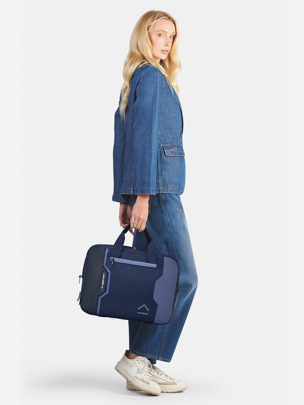 Shoni|100% Cotton Single Breasted Denim Blazer