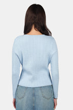 Elda|Viscose Cable Knit Button Down Cardigan