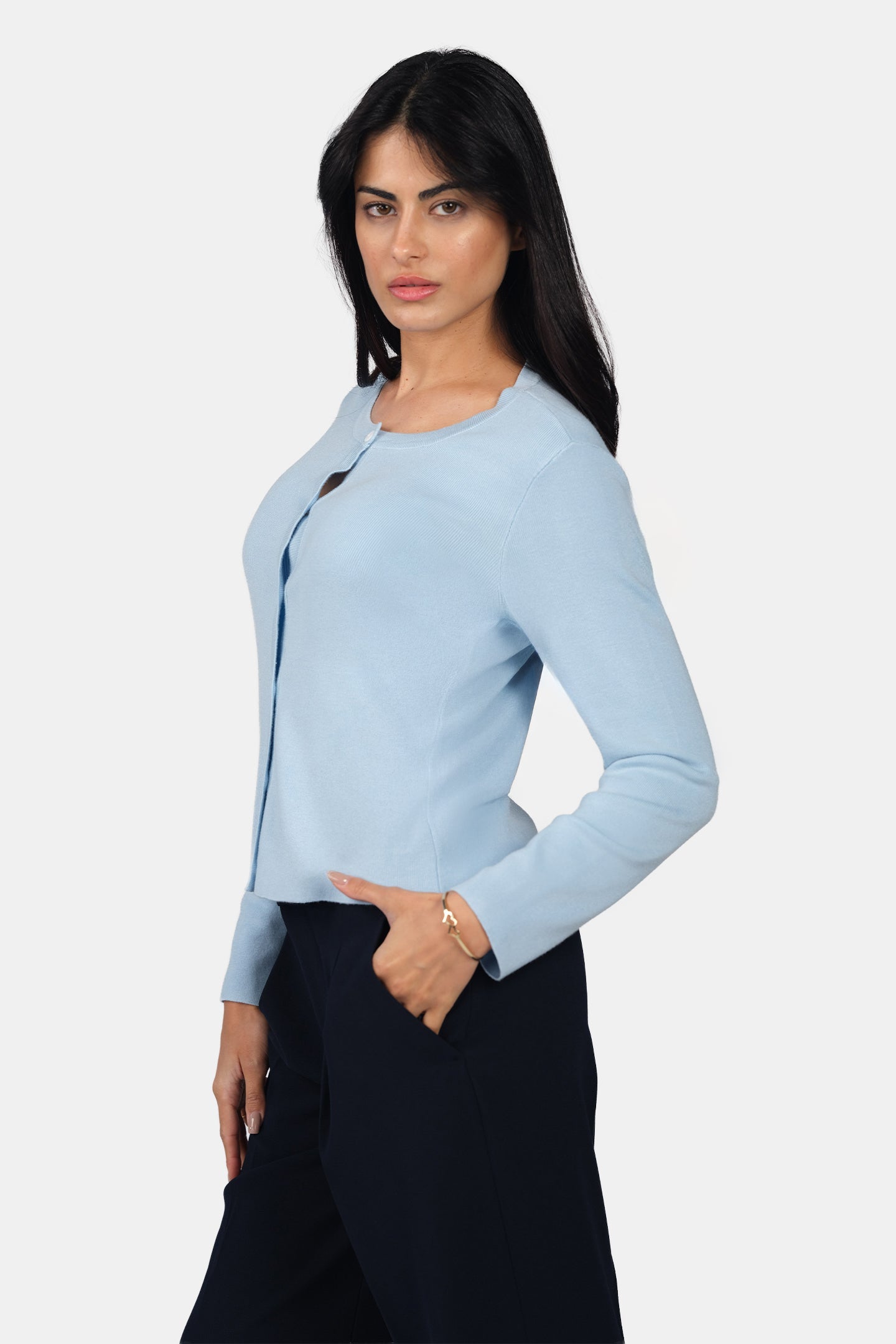 Onda|Viscose Button Down Knit Cardigan