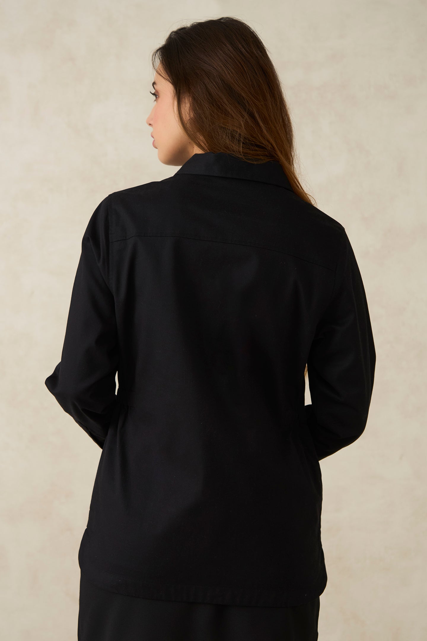Aiyla|Cotton Stretch Utilitarian Shacket