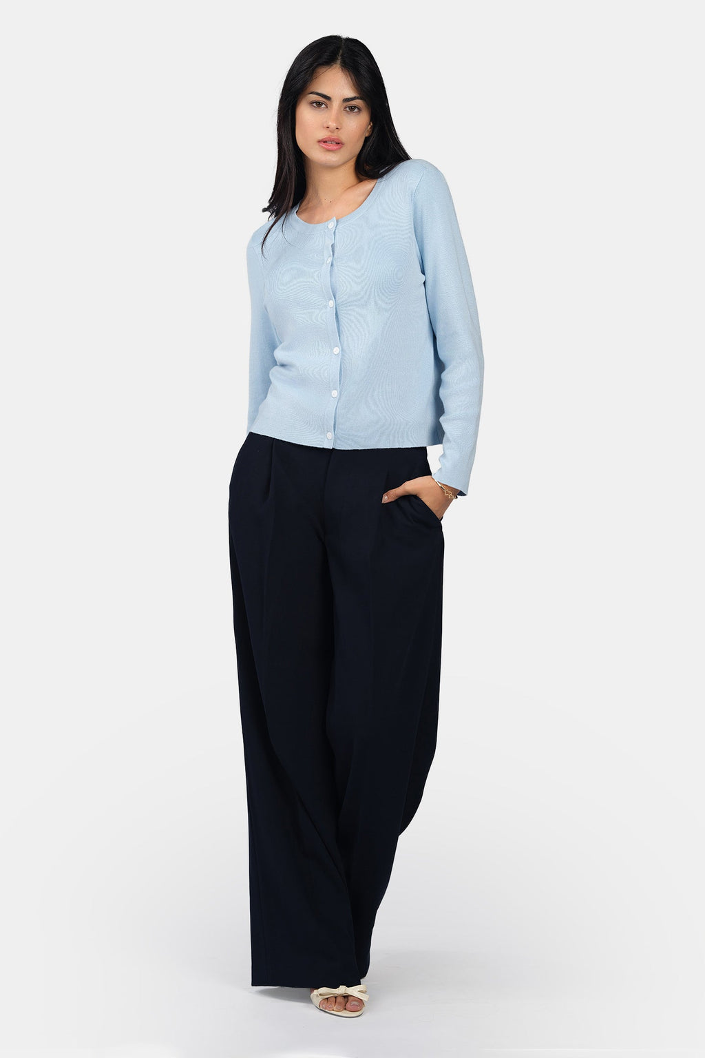 Onda|Viscose Button Down Knit Cardigan