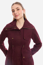 Sine|100% Cotton Utility Jacket With Flange