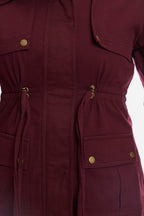 Sine|100% Cotton Utility Jacket With Flange