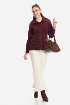Sine|100% Cotton Utility Jacket With Flange