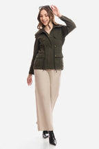 Lile|100% Cotton Utility Jacket With Flange