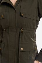 Lile|100% Cotton Utility Jacket With Flange