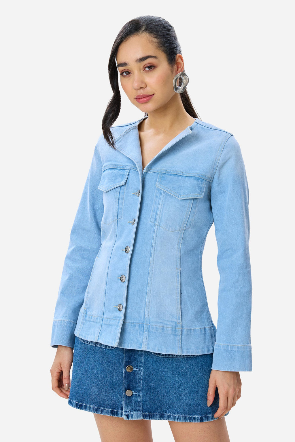 Innes|Cotton Faded Traditional Denim Blazer