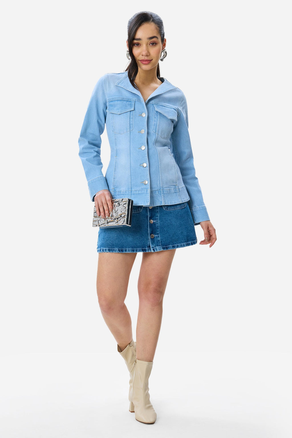 Innes|Cotton Faded Traditional Denim Blazer