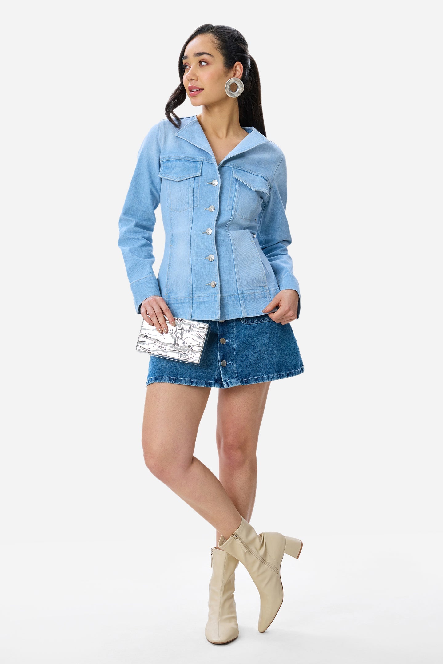 Innes|Cotton Faded Traditional Denim Blazer