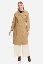 Una|100% Cotton Belted Heritage Long Trench Coat