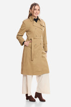 Una|100% Cotton Belted Heritage Long Trench Coat