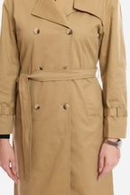 Una|100% Cotton Belted Heritage Long Trench Coat