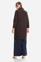 Anne|100% Cotton Shirt Collared Trench Coat