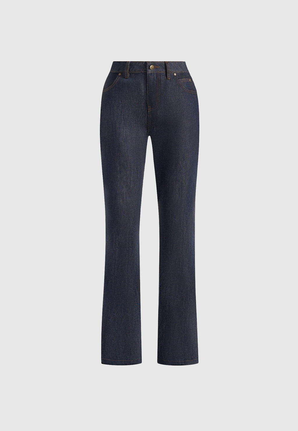 Abbie - Stacked Fit And Flare Jeans - Indigo