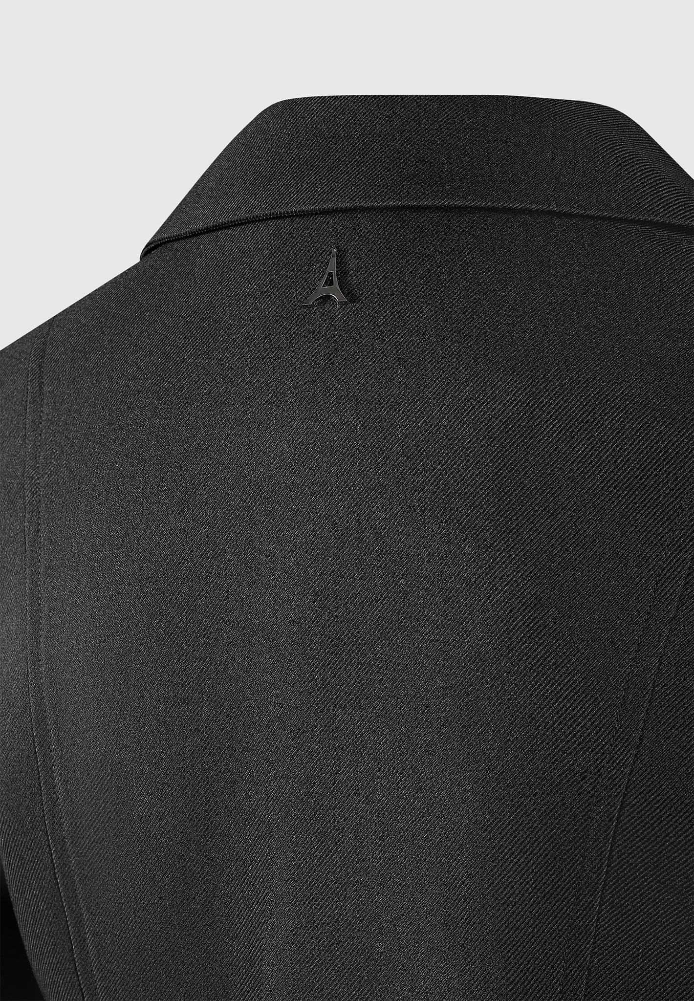 Dina - Asymmetric Tailored Cropped Blazer - Black