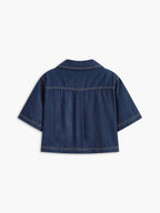 Denim Pocket Detail Shorts Set