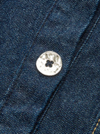 Long Denim Shirt with Drawstring Waist