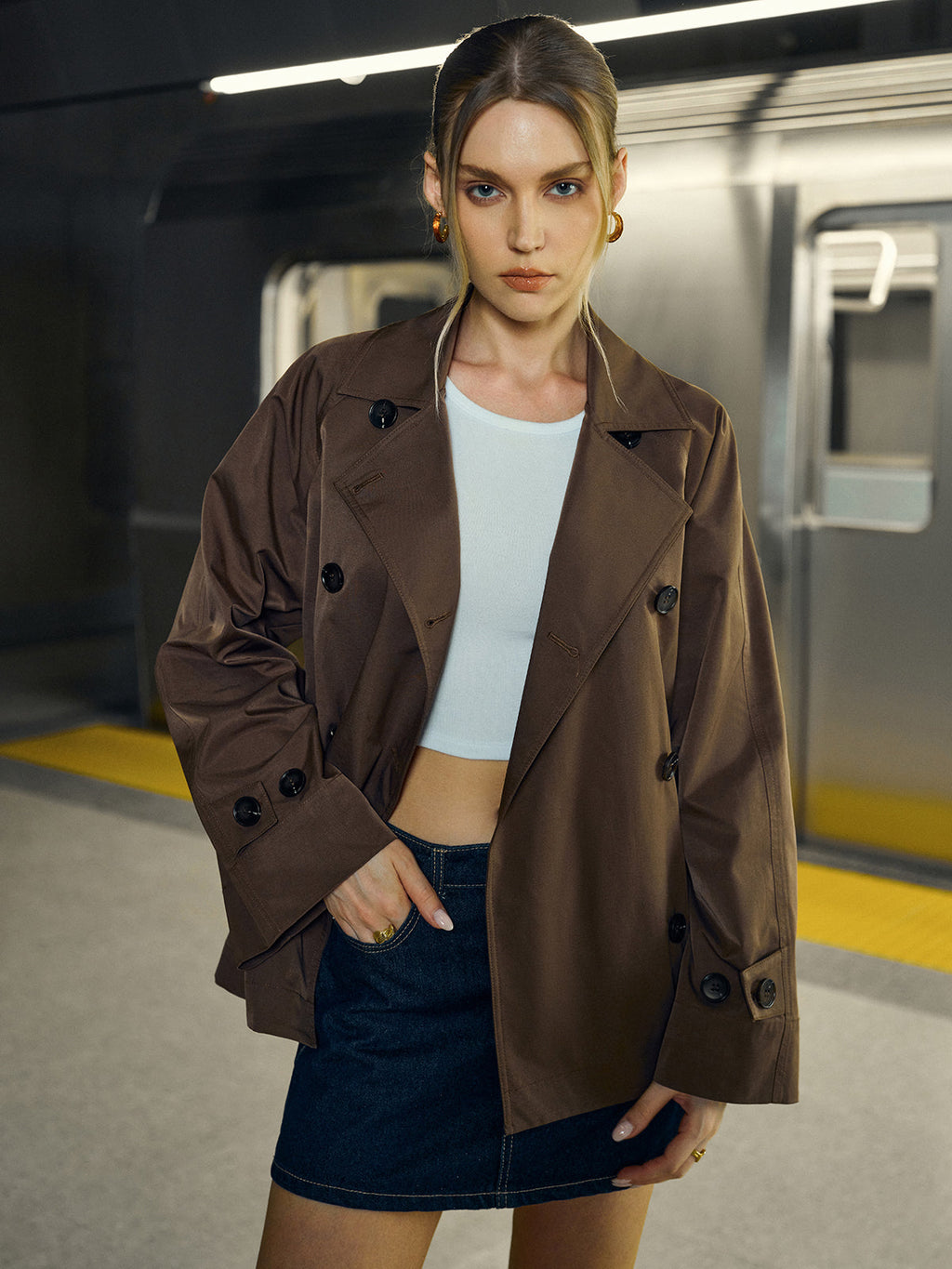 Double-Breasted Trench Coat