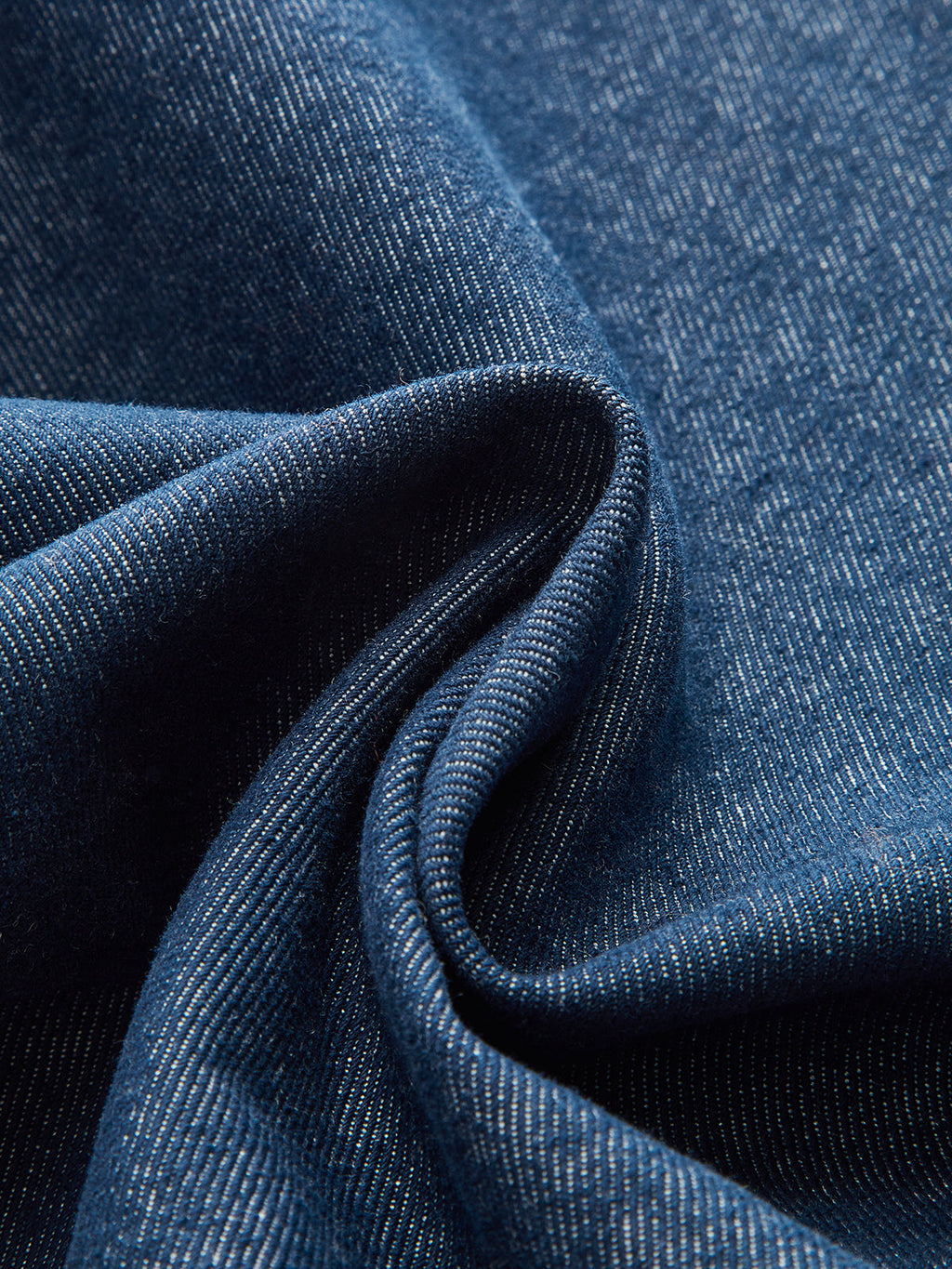 Metal Button Suede Collar Denim Jacket