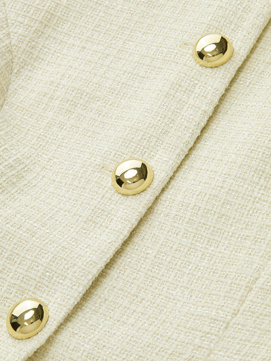 Metal Button Tweed Blazer